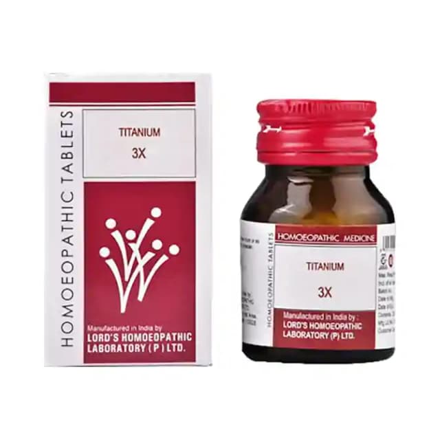 Lords Titanium Trituration 3X (1 Bottle of 25 gm Trituration tablets)