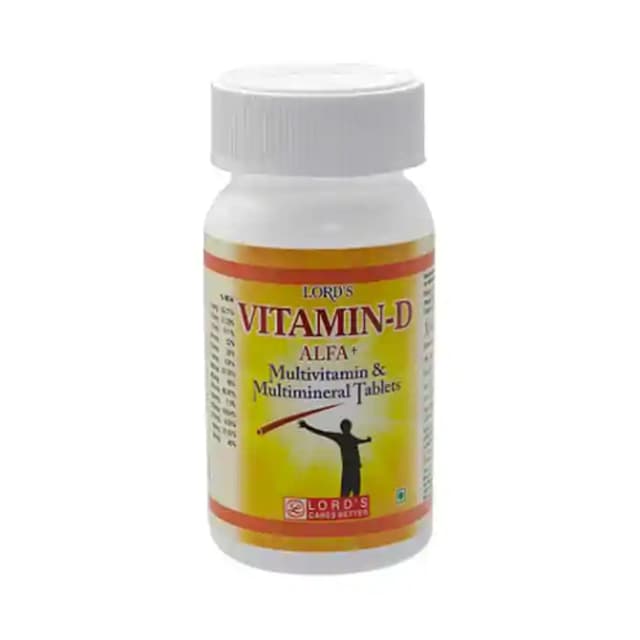 Lords Vitamin D Alfa+ (1 Bottle of 60 tablets)