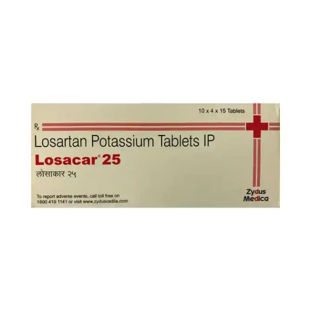 Losacar 25 (15 tablets in 1 strip)