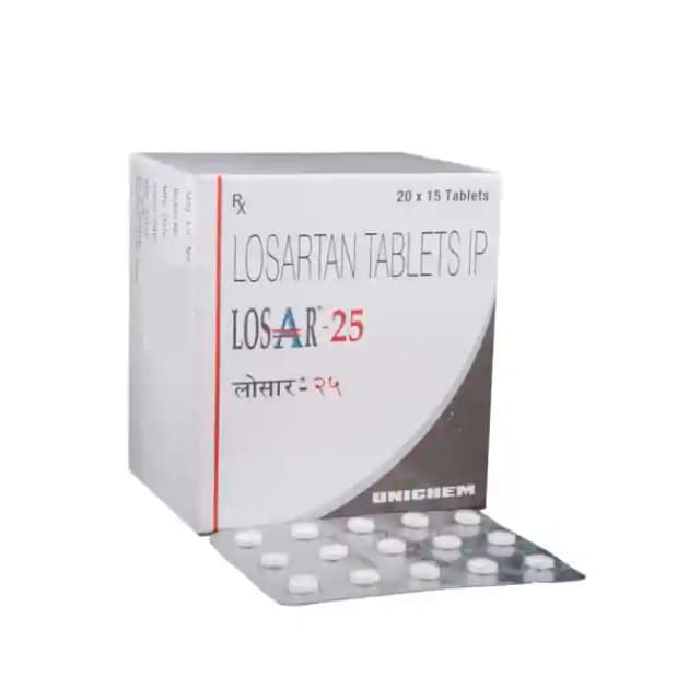 Losar 25 (15 tablets in 1 strip)