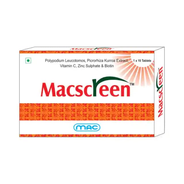 Mac Macscreen (1 Strip Of 10 tablets)