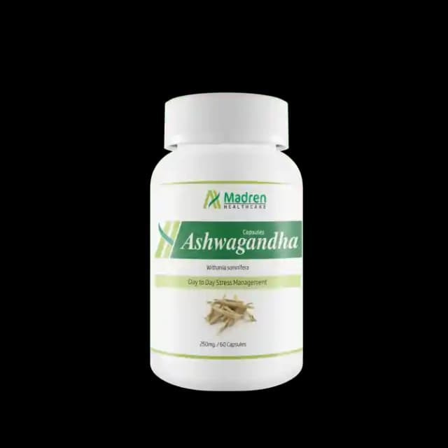 Madren Healthcare Ashwagandha (1 Bottle of 60 capsules)