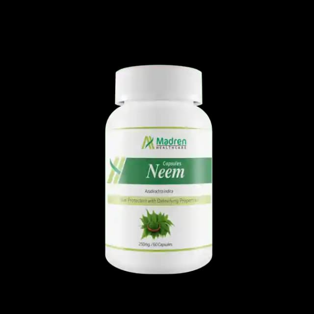 Madren Healthcare Neem 250mg (1 Bottle of 60 capsules)