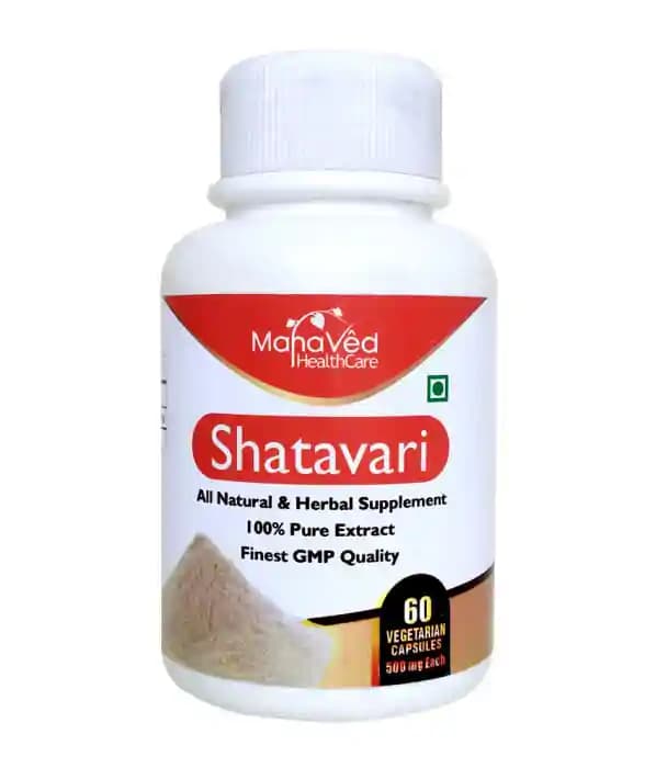 MahaVed Shatavari Vegetarian (1 Bottle of 60 capsules)
