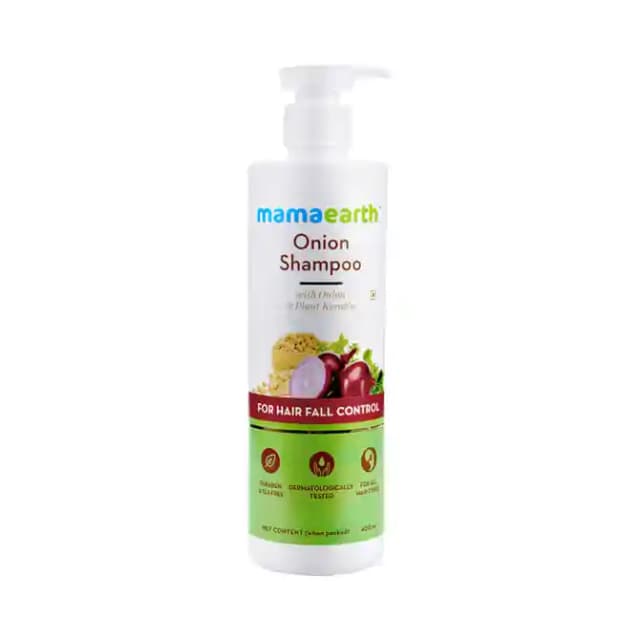 Mamaearth Shampoo Onion (1 Pump Bottle of 400 ml Shampoo)