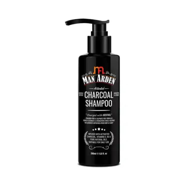 Man Arden Activated Charcoal Shampoo (1 Pump Bottle of 200 ml Shampoo)