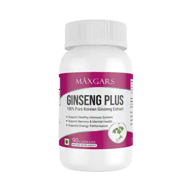 Maxgars Ginseng Plus (1 Bottle of 90 capsules)