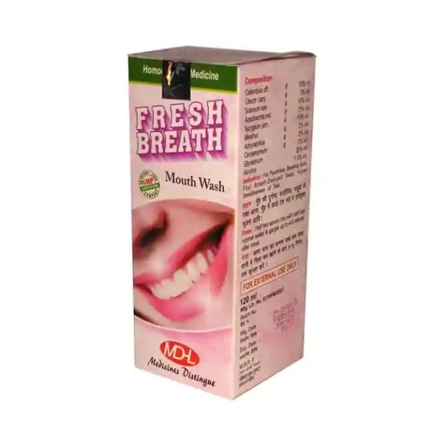 MD Homoeo Fresh Breath Mouth Wash (1 Bottle of 120 ml Mouth Wash)