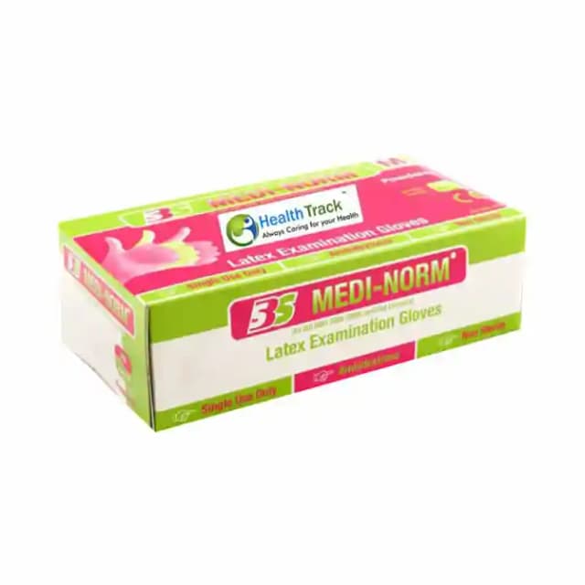 Medi Norm Latex Examination Glove Medium (1 Box Of 100 Gloves)