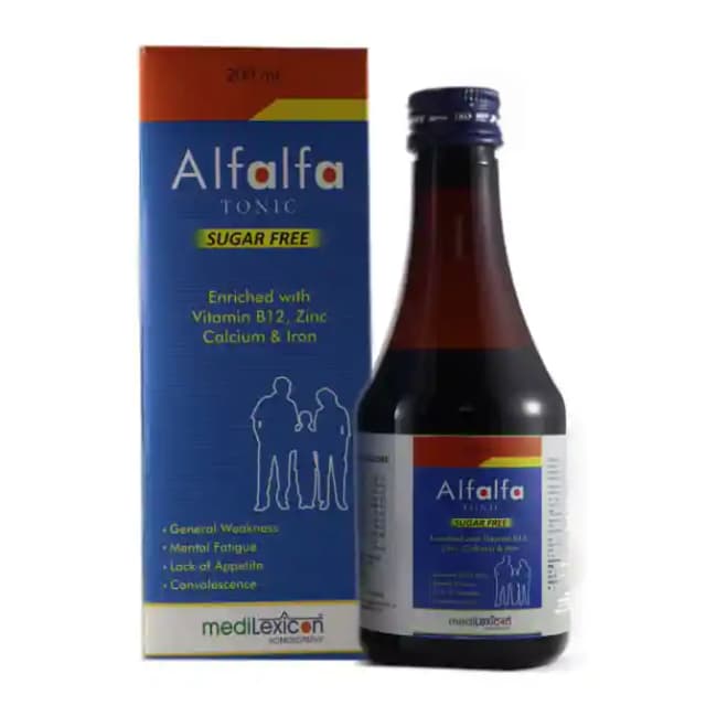 Medilexicon Alfalfa Sugar Free Tonic (1 Bottle of 200 ml Tonic)