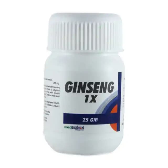 Medilexicon Ginseng 1X (1 Bottle of 25 gm tablets)