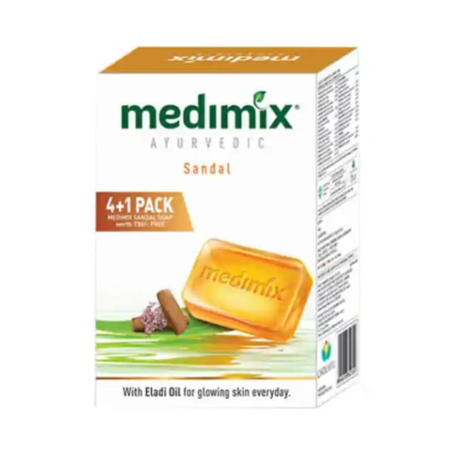 Medimix Ayurvedic Sandal Soap 125gm (1 Packet Of 5 soaps)