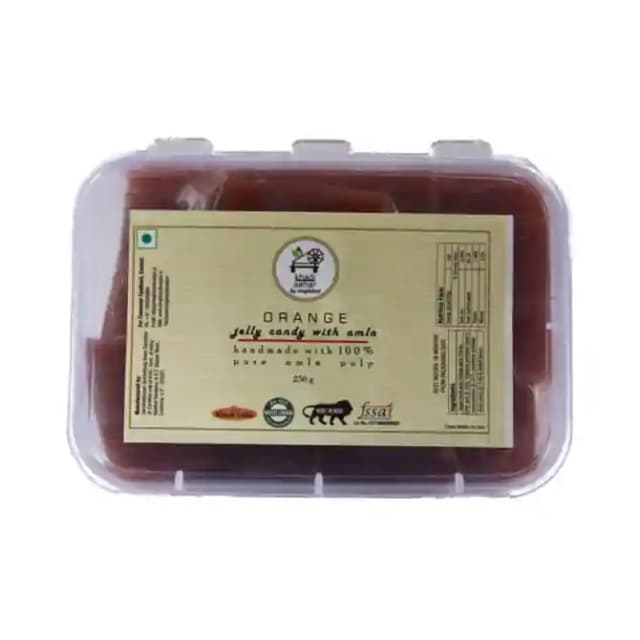 Khadi Aahar Jelly Candy with Amla Orange (1 Box Of 250 gm Candy)