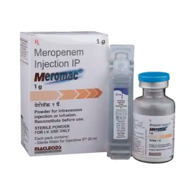 Meromac 1gm Injection (1 Powder for Injection in 1 vial)