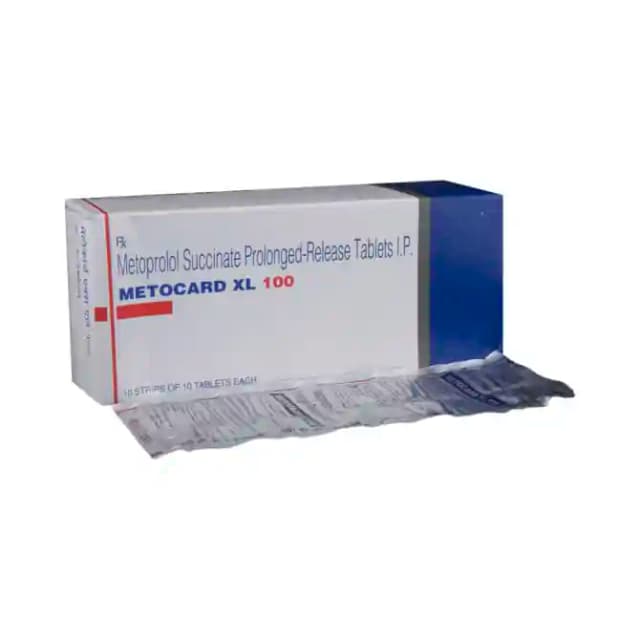 Metocard XL 100 (10 tablets pr in 1 strip)