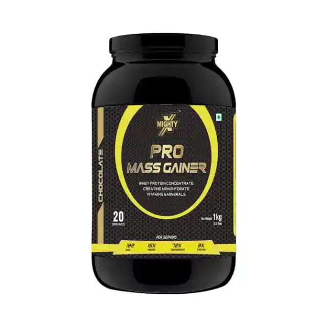 MightyX Pro Mass Gainer Chocolate (1 Jar Of 2.2 lb Powder)