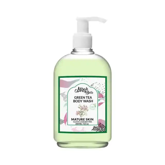 Mirah Belle Body Wash Green Tea (1 Bottle of 250 ml Body Wash)