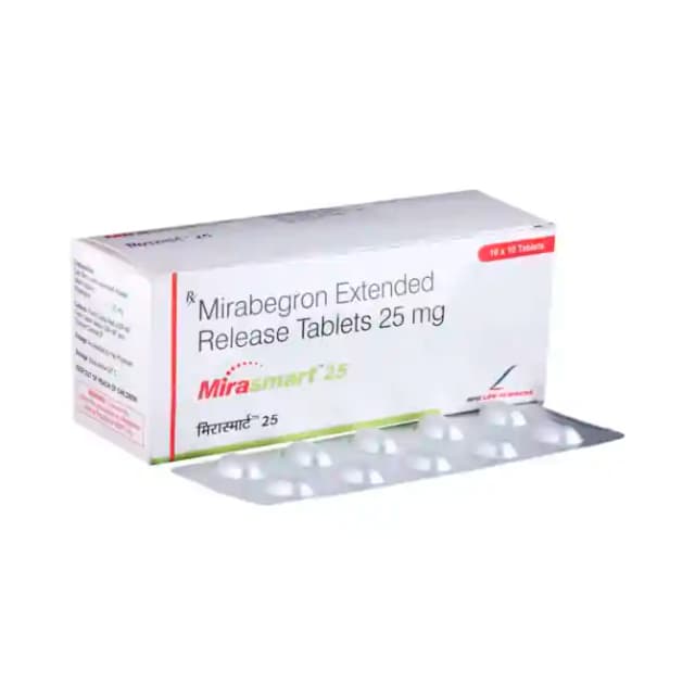 Mirasmart 25 ER (10 tablets er in 1 strip)