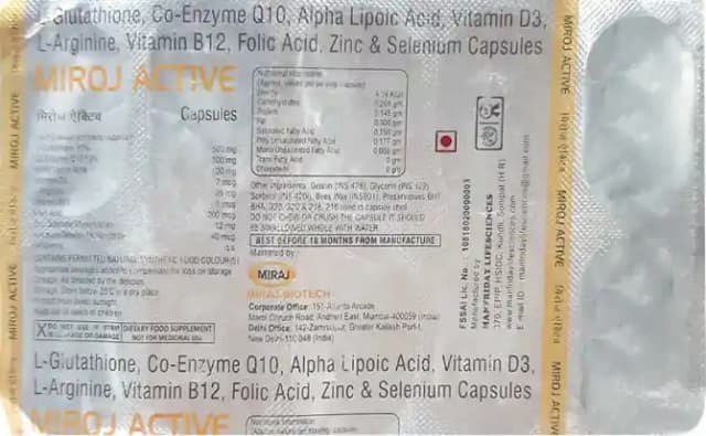 Miroj Active SG (1 Strip Of 10 capsules)