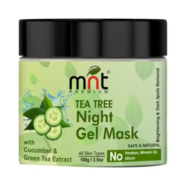 MNT Premium Tea Tree Night Gel Mask (1 Jar Of 100 gm Gel)