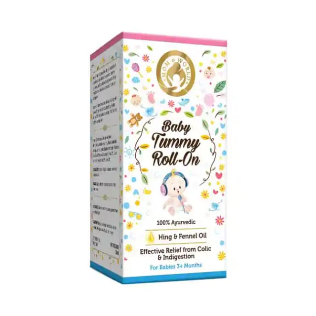 Mom & World Baby Tummy Roll On (1 Bottle of 50 ml Liquid)