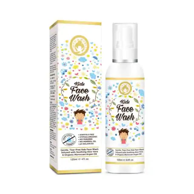 Mom & World Kids Face Wash (1 Pump Bottle of 120 ml Face Wash)