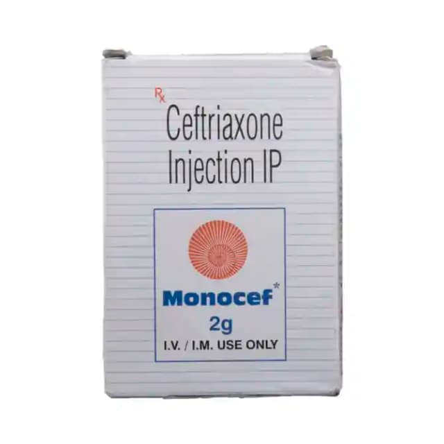 Monocef 2gm Injection (1 Injection in 1 vial)