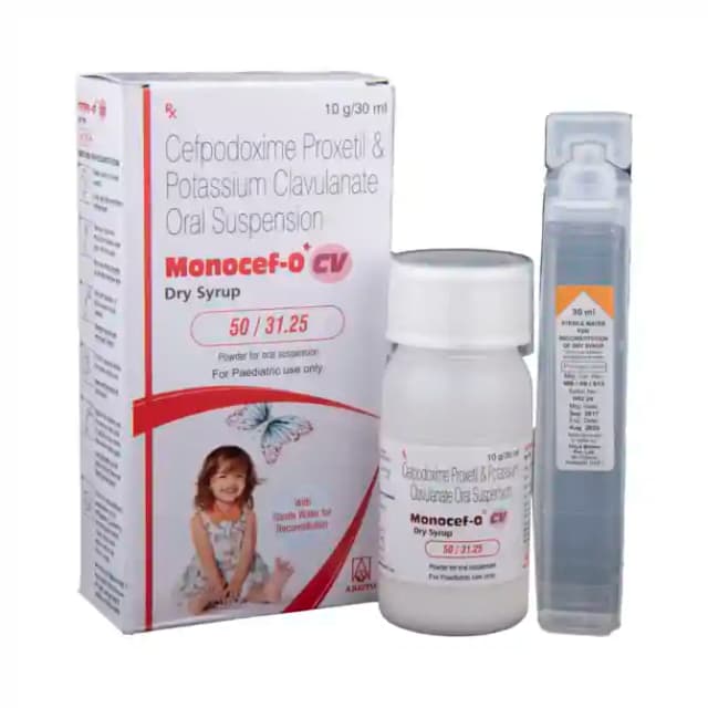 Monocef O CV 50/31.25 Dry Syrup (30 ml in 1 bottle)