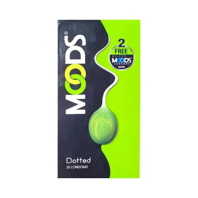 Condom Dotted Moods Large Pack Dotted (10 Condoms in 1 Box)
