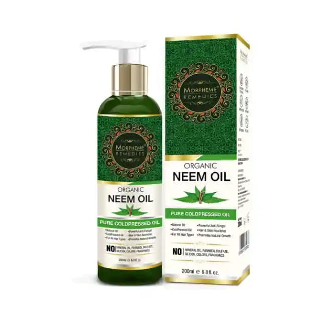 Morpheme Pure Organic Neem Oil (1 Pump Bottle of 200 ml Oil)
