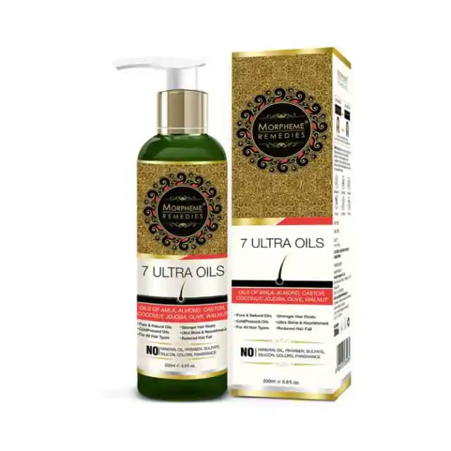 Morpheme Remedies 7 Ultra Hair Oils (1 Pump Bottle of 200 ml Oil)