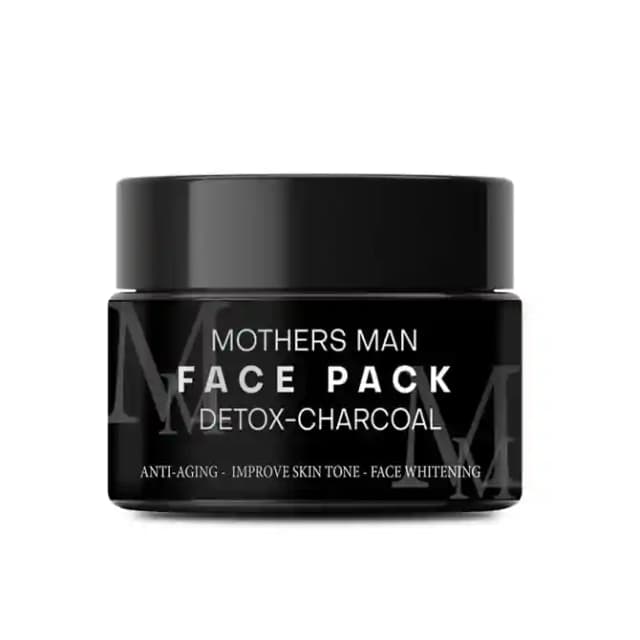Mothers Man Detox Charcoal Face Pack (1 Jar Of 65 gm Face Pack)