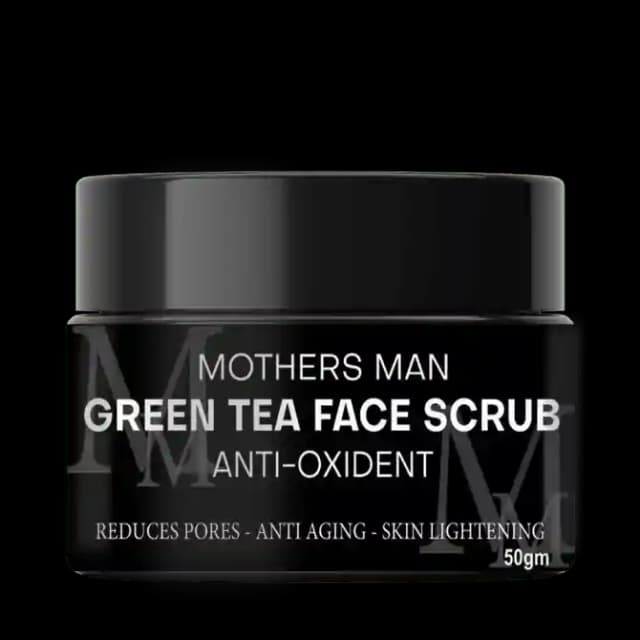Mothers Man Green Tea Face Scrub (1 Jar Of 50 gm Scrub)