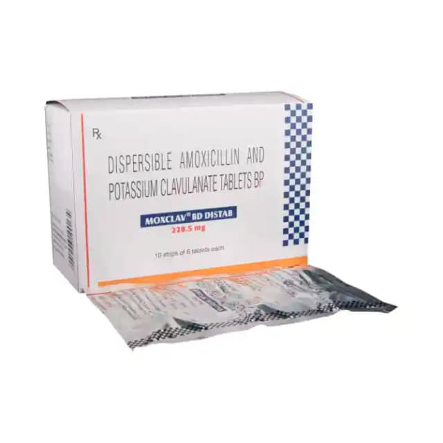Moxclav BD 228.5mg DT (6 tablets dt in 1 strip)