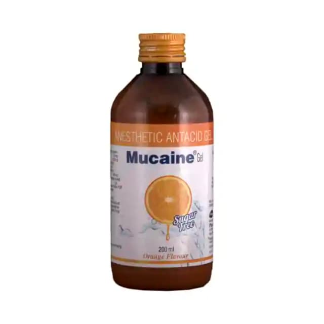 Mucaine Gel Orange Small SF (200 ml in 1 bottle)