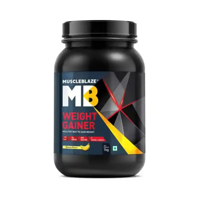 MuscleBlaze Weight Gainer Banana (1 Jar Of 1 kg Powder)