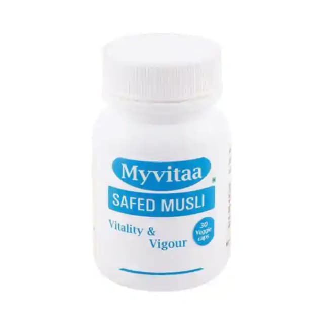 Myvitaa Safed Musli Veggie Caps (1 Bottle of 30 capsules)