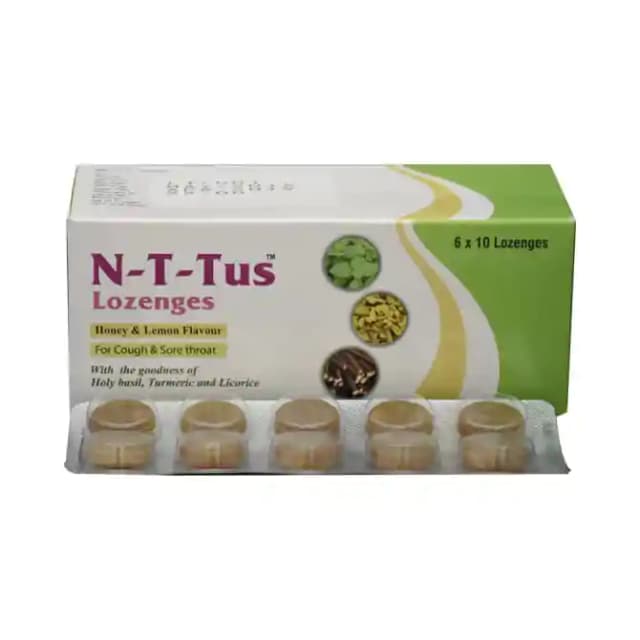 N T Tus Lozenges Honey lemon (1 Packet Of 60 lozenges)