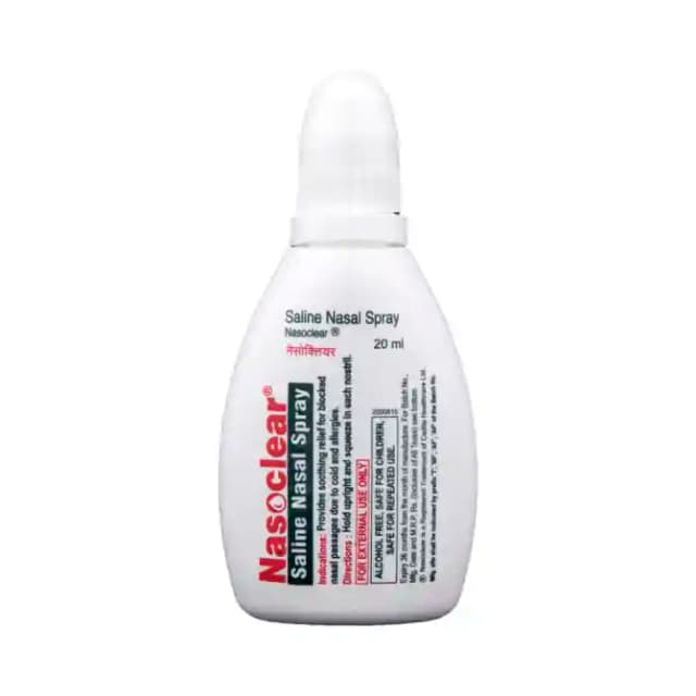Nasoclear Nasal Spray (1 Bottle of 20 ml Nasal Spray)