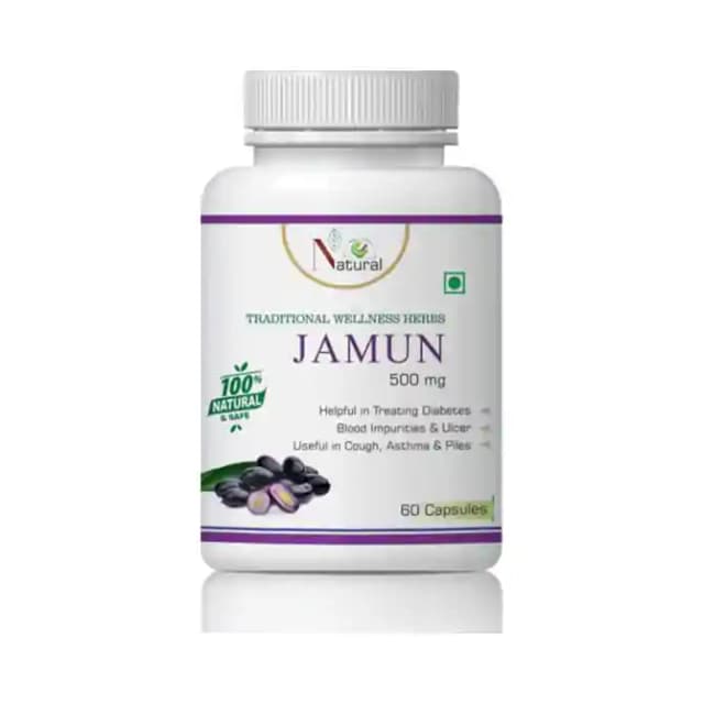 Natural Jamun 500mg (1 Bottle of 60 capsules)
