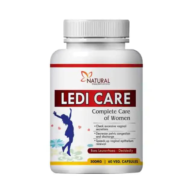 Natural Ledi Care 500mg Veg (1 Bottle of 60 vegicaps)