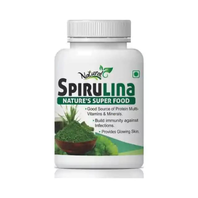 Natural Spirulina (1 Bottle of 60 capsules)