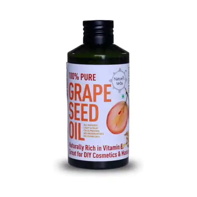 Natures Veda Grape Seed Oil (1 Bottle of 150 ml Oil)