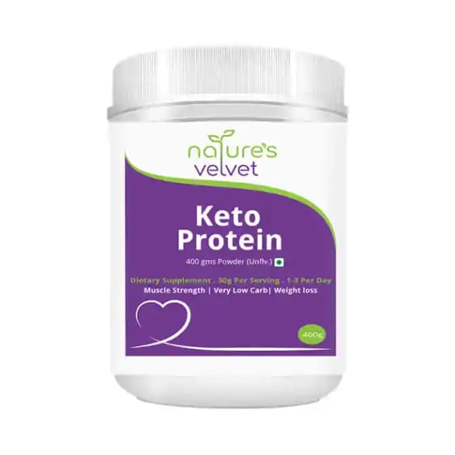 Natures Velvet Keto Protein Powder (1 Jar Of 400 gm Powder)