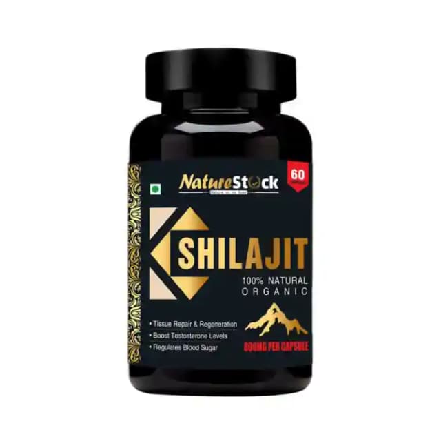 Nature Stock Shilajit 800mg (1 Bottle of 60 capsules)