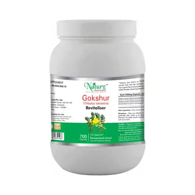 Naturz Ayurveda Gokshur 350mg (1 Bottle of 700 capsules)