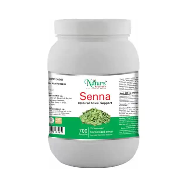 Naturz Ayurveda Senna 450mg (1 Bottle of 700 capsules)
