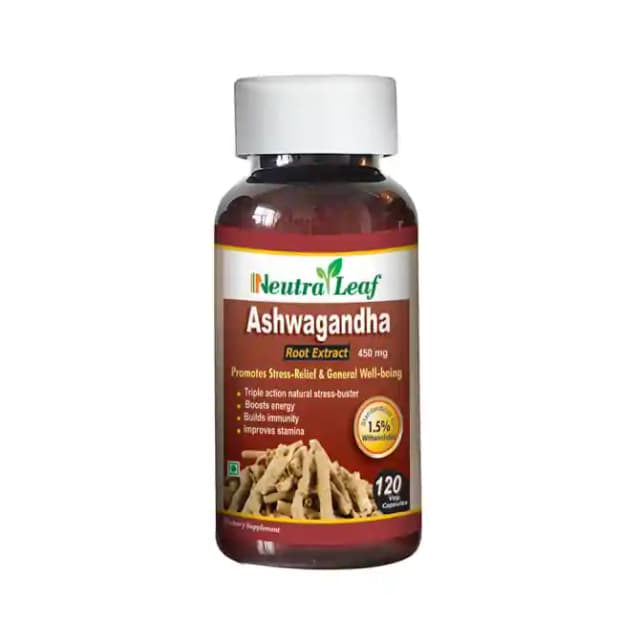 Neutra Leaf Ashwagandha (1 Bottle of 120 capsules)