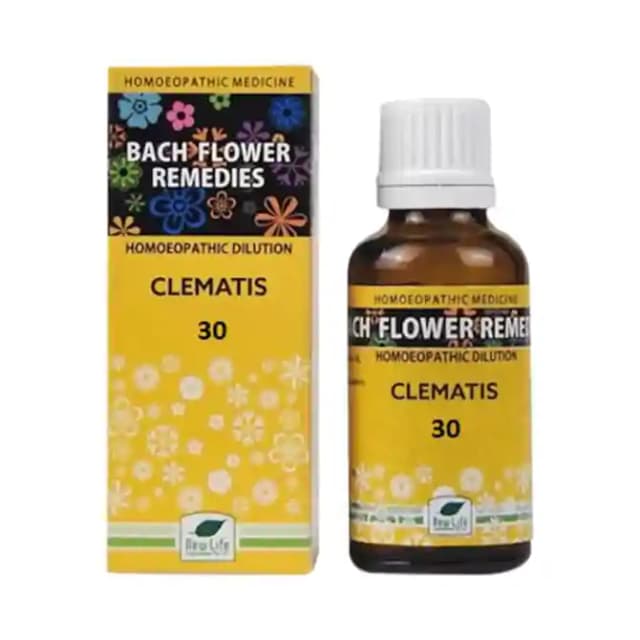 New Life Bach Flower Clematis 30 (1 Bottle of 30 ml Dilution)