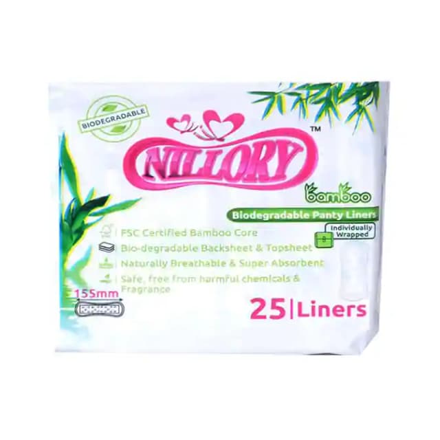 Nillory Biodegradable Panty Liners (1 Packet Of 25 pads)